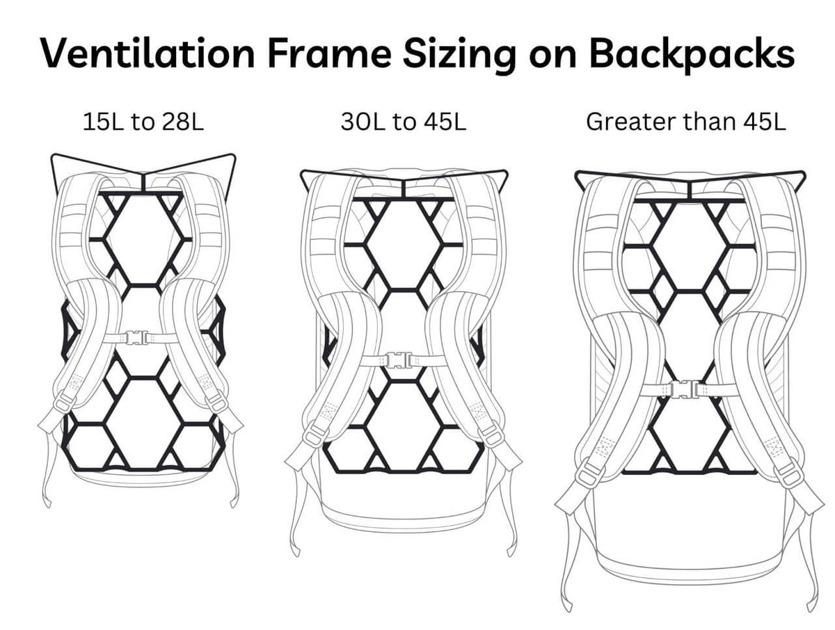 VAUCLUSE GEAR Ultralight Backpack Ventilation Frame & Sleeve 