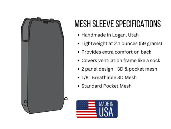 VAUCLUSE GEAR Ultralight Backpack Ventilation Frame & Sleeve