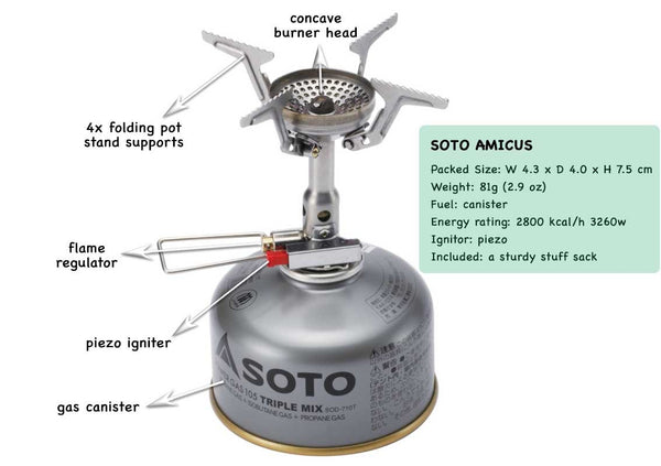 SOTO Amicus with Stealth Igniter features
