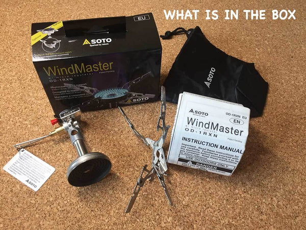 SOTO WindMaster Stove what is included in the box
