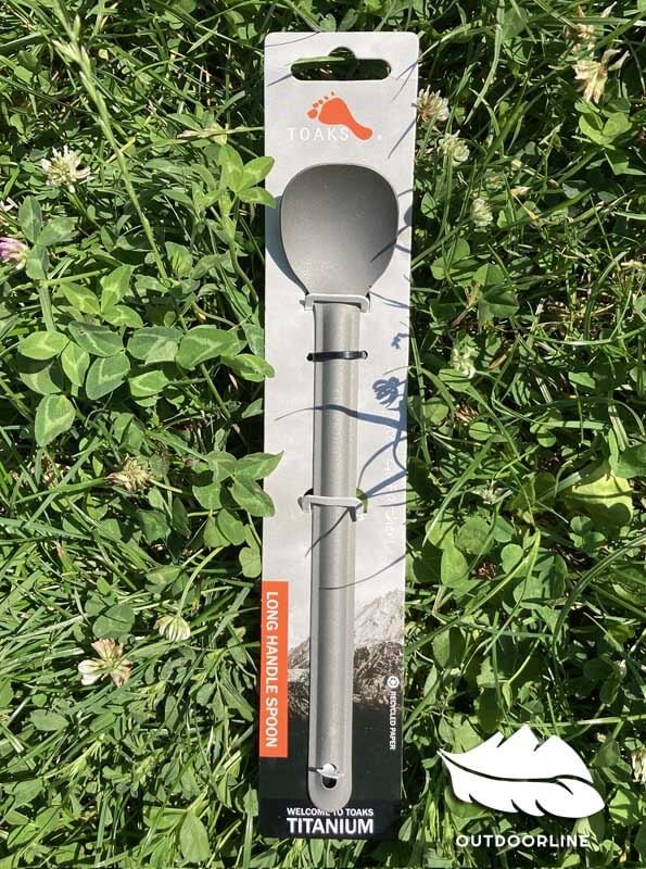 TOAKS Titanium Long Handle Spoon packed