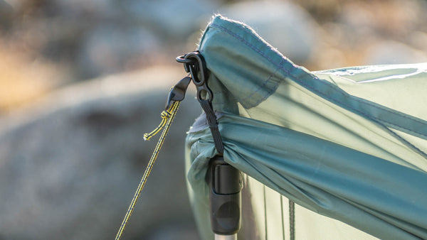 Tarptent ProTrek guyline and pole attachment detail
