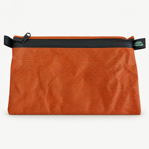 OUTDOORLINE Ultralight Wallet Large in orange Ultra 200X fabric with black water-resistant zipper