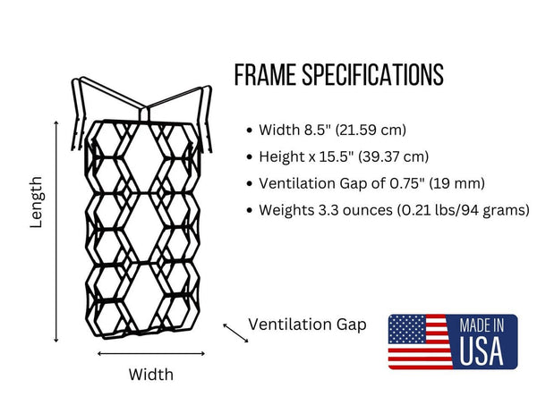 VAUCLUSE GEAR Ultralight Backpack Ventilation Frame & Sleeve