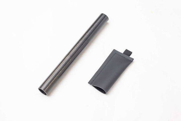 Trekking pole tip extender tube and pocket