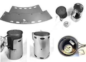 VESUV Titanium Windshield for Toaks Pot 750ml D95mm - alternate view