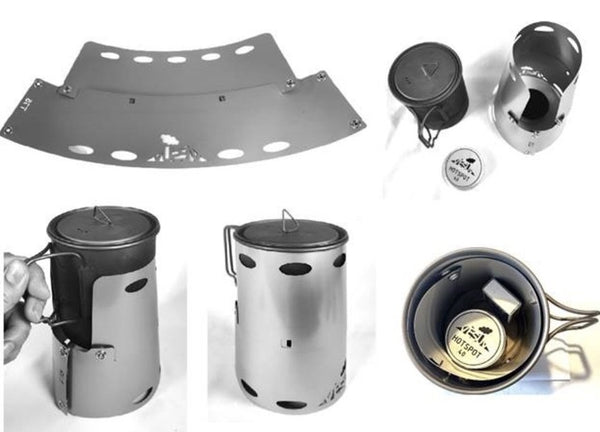 VESUV Titanium Windshield for Toaks Pot 750ml D95mm