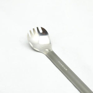 TOAKS Titanium Long Handle Spork with Polished Bowl (SLV-14) - alternate view