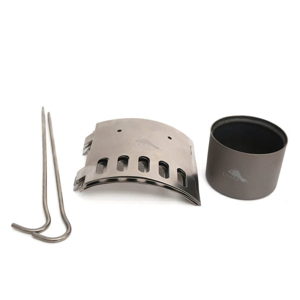 TOAKS TiStand Alcohol Stove Dual Stand and Windscreen