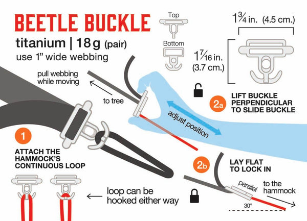 DUTCHWARE Titanium Beetle Buckle Suspension