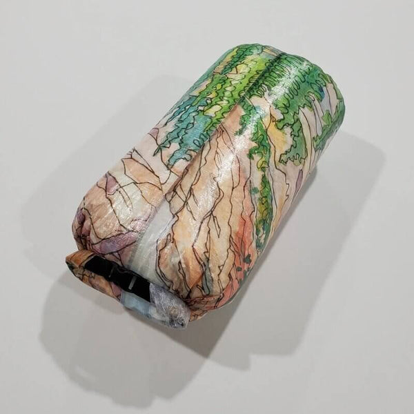 HIGH TAIL DESIGNS Watercolor Eldorado Canyon Small Roll-Top Stuff Sack