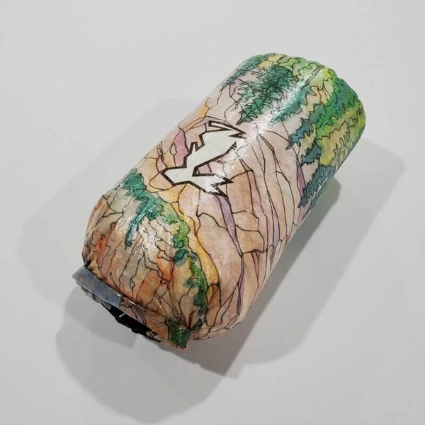 HIGH TAIL DESIGNS Watercolor Eldorado Canyon Small Roll-Top Stuff Sack