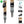 FIZAN Compact Trekking Poles – accessories included: carabiner, baskets, rubber tips, instruction manual, orange colorway