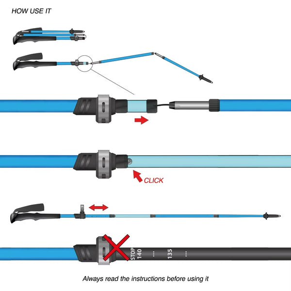 FIZAN UltraX Folding Ultralight Trekking Poles