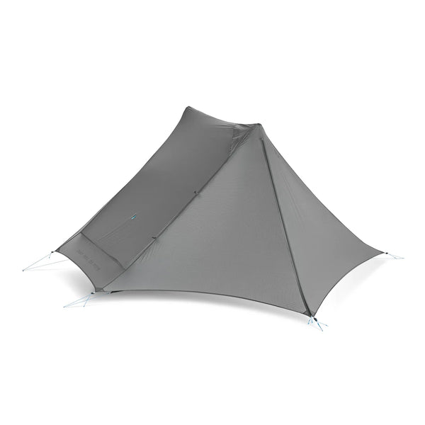Gossamer Gear The One V2 pitched, angled front-left view with faint logo on panel