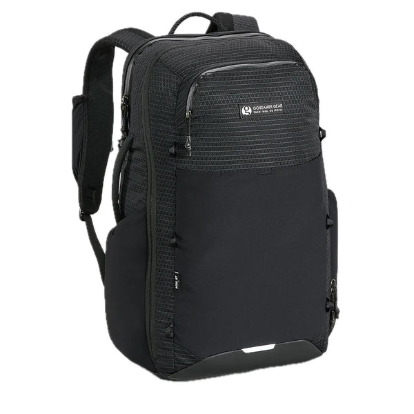 Gossamer Gear Aero Jet V2 in black, front-on studio view with logo