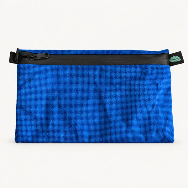 OUTDOORLINE Ultralight Wallet Large in blue Ultra 200X fabric with black water-resistant zipper